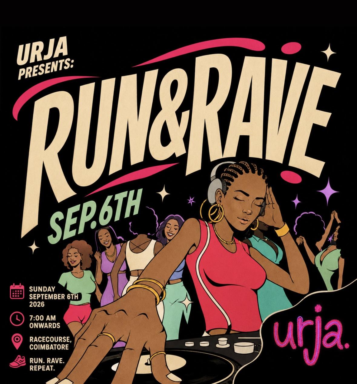 URJA- run&rave (FREE- 100% CASHBACK)